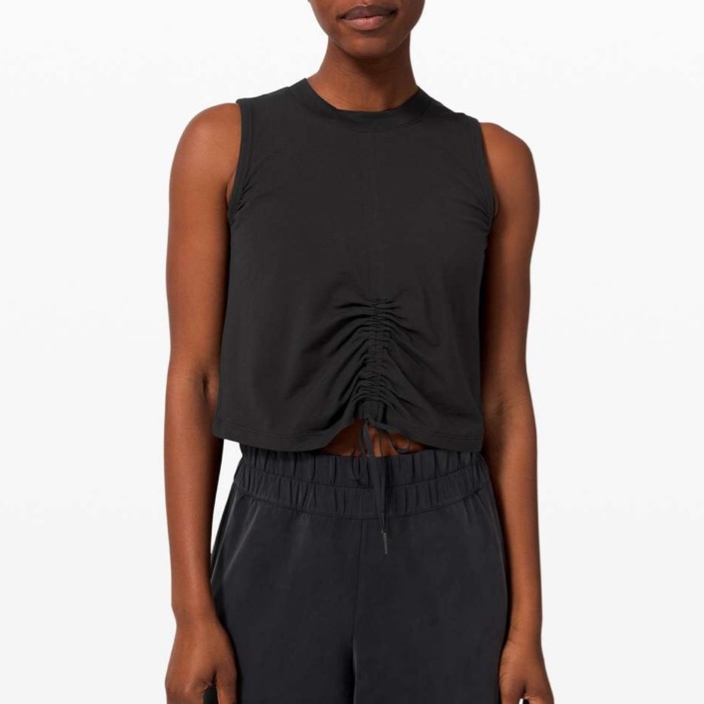 Lululemon Cinch Me Up Front Tank - Black - 6
